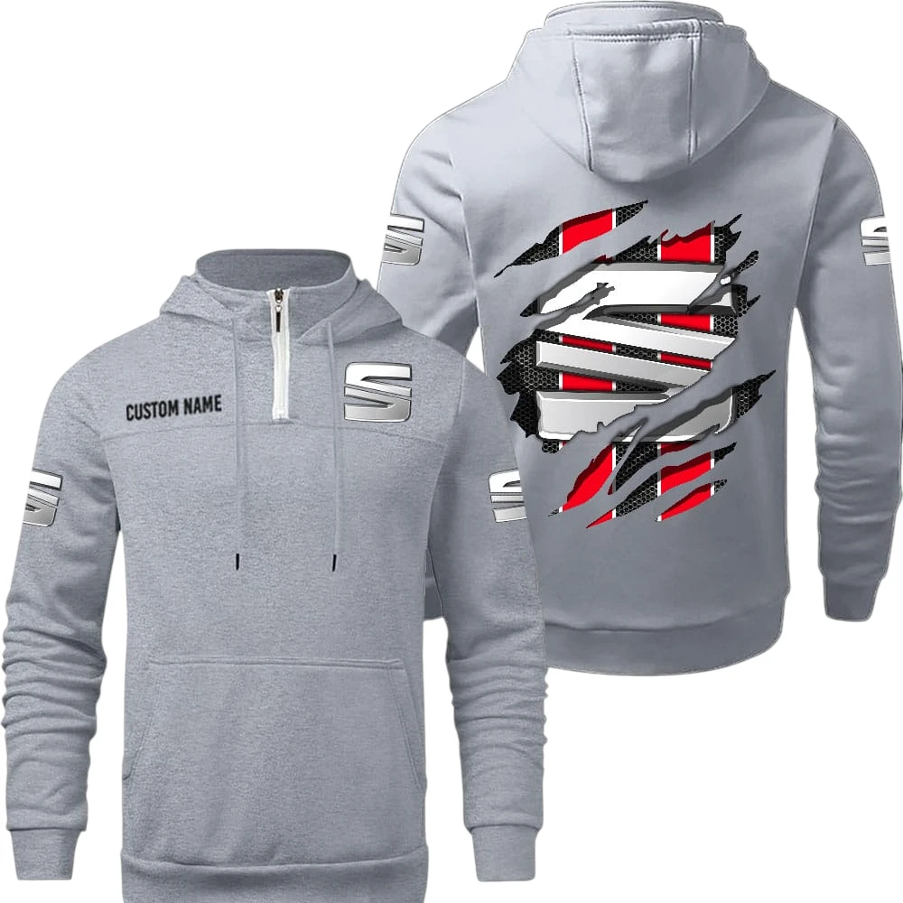 SEAT Quarter Zip Hoodie, Sports Hoodie Custom Name TN290325Y50HZ44CT2SEA SEAT Quarter Zip Hoodie, Sports Hoodie Custom Name TN290325Y50HZ44CT2SEA