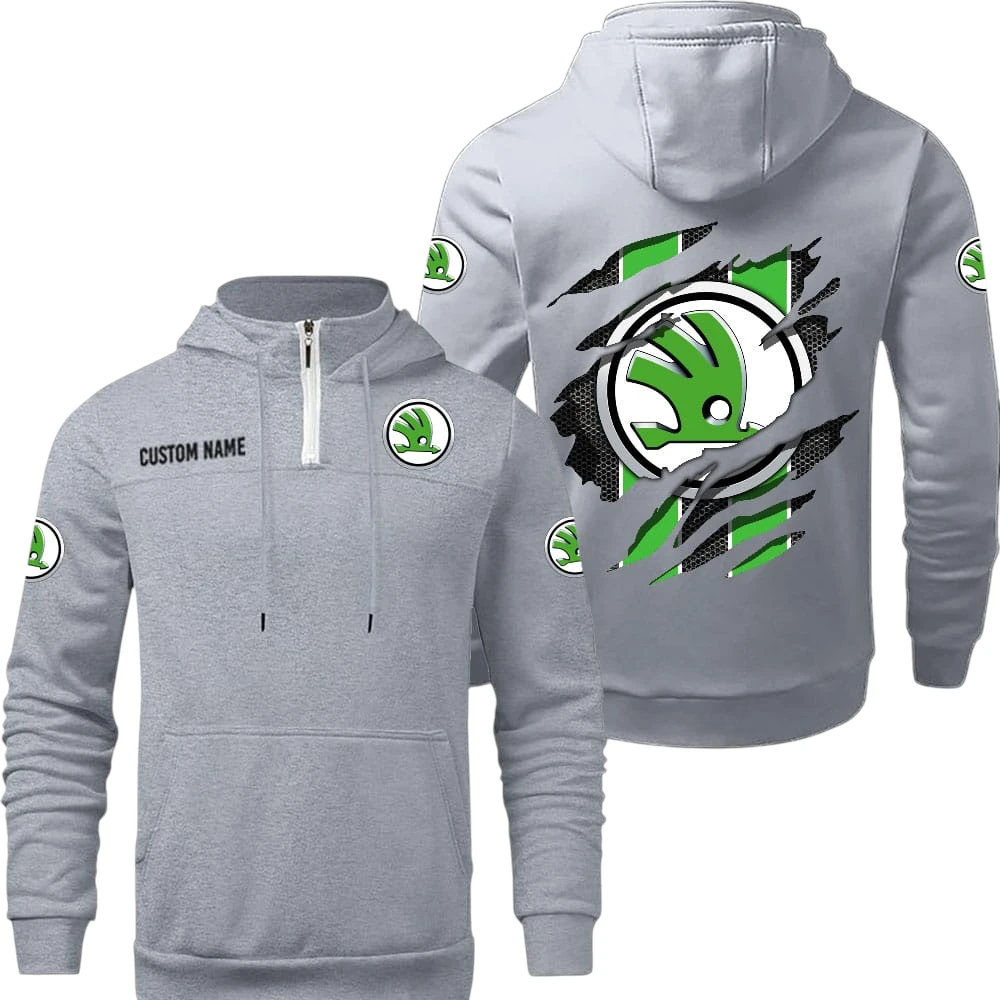Skoda Quarter Zip Hoodie, Sports Hoodie Custom Name TN290325Y50HZ44CT2SKO Skoda Quarter Zip Hoodie, Sports Hoodie Custom Name TN290325Y50HZ44CT2SKO