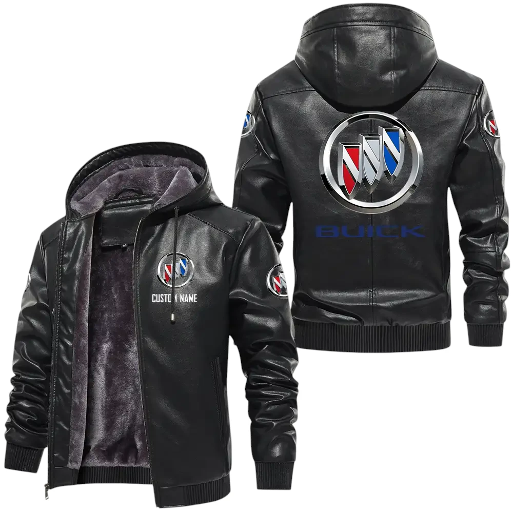 Buick PU Leather Hooded Jacket, Mens Durable Windproof Keep Warm Soft Velvet Lined Jacket, Custom Name HG030325Y24LJH1BUI Buick PU Leather Hooded Jacket, Mens Durable Windproof Keep Warm Soft Velvet Lined Jacket, Custom Name HG030325Y24LJH1BUI