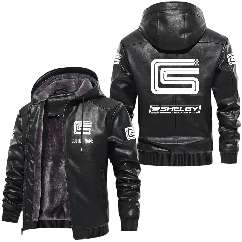 Carroll Shelby PU Leather Hooded Jacket, Mens Durable Windproof Keep Warm Soft Velvet Lined Jacket, Custom Name HG030325Y24LJH1CAS Carroll Shelby PU Leather Hooded Jacket, Mens Durable Windproof Keep Warm Soft Velvet Lined Jacket, Custom Name HG030325Y24LJH1CAS