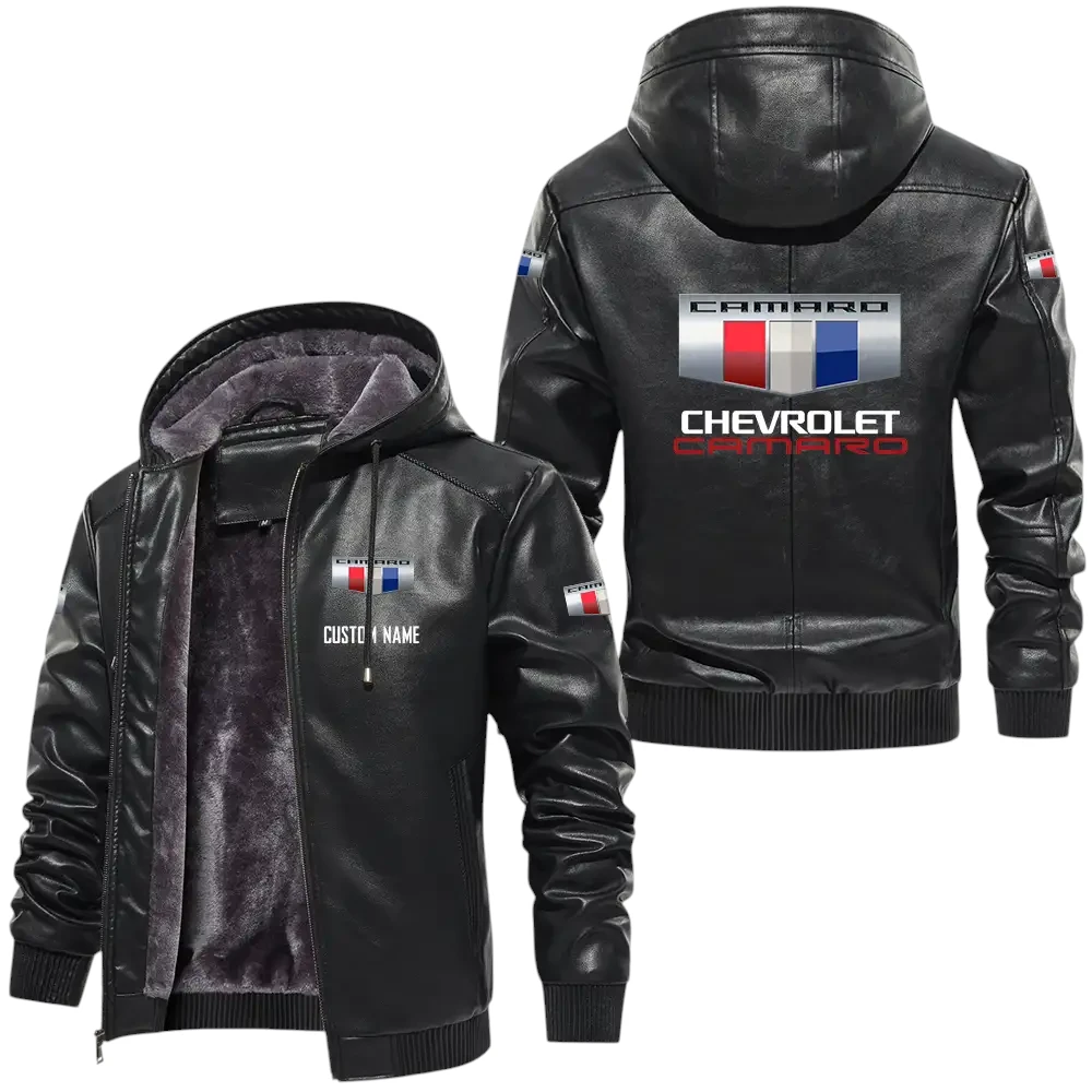 Chevrolet Camaro PU Leather Hooded Jacket, Mens Durable Windproof Keep Warm Soft Velvet Lined Jacket, Custom Name HG030325Y24LJH1CHC Chevrolet Camaro PU Leather Hooded Jacket, Mens Durable Windproof Keep Warm Soft Velvet Lined Jacket, Custom Name HG030325Y24LJH1CHC