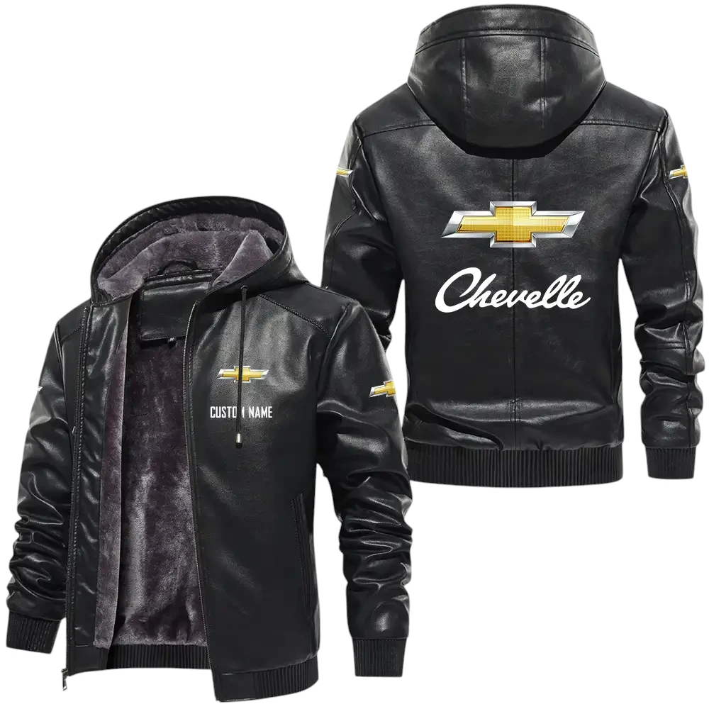 Chevrolet Chevelle PU Leather Hooded Jacket, Mens Durable Windproof Keep Warm Soft Velvet Lined Jacket, Custom Name HG030325Y24LJH1VRO Chevrolet Chevelle PU Leather Hooded Jacket, Mens Durable Windproof Keep Warm Soft Velvet Lined Jacket, Custom Name HG030325Y24LJH1VRO