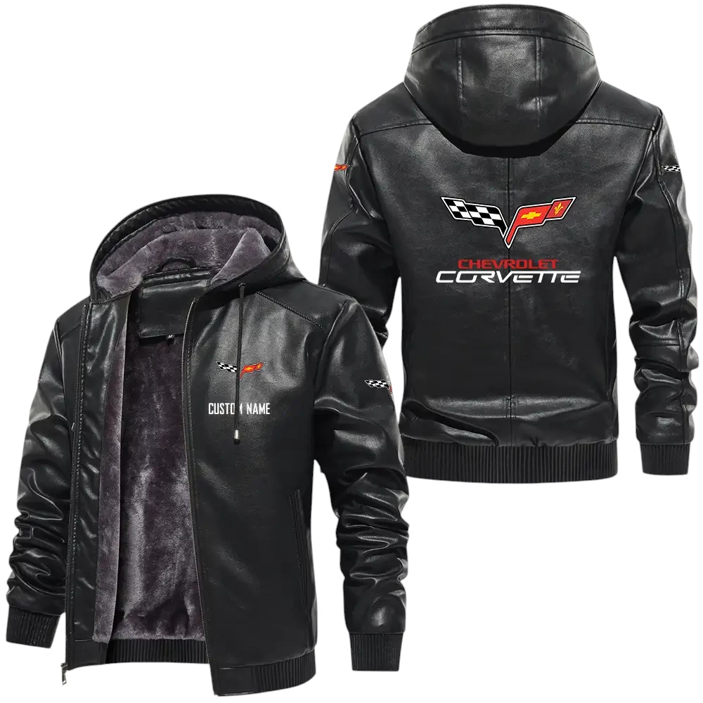 Chevrolet Corvette C6 PU Leather Hooded Jacket, Mens Durable Windproof Keep Warm Soft Velvet Lined Jacket, Custom Name HG030325Y24LJH2CCE Chevrolet Corvette C6 PU Leather Hooded Jacket, Mens Durable Windproof Keep Warm Soft Velvet Lined Jacket, Custom Name HG030325Y24LJH2CCE