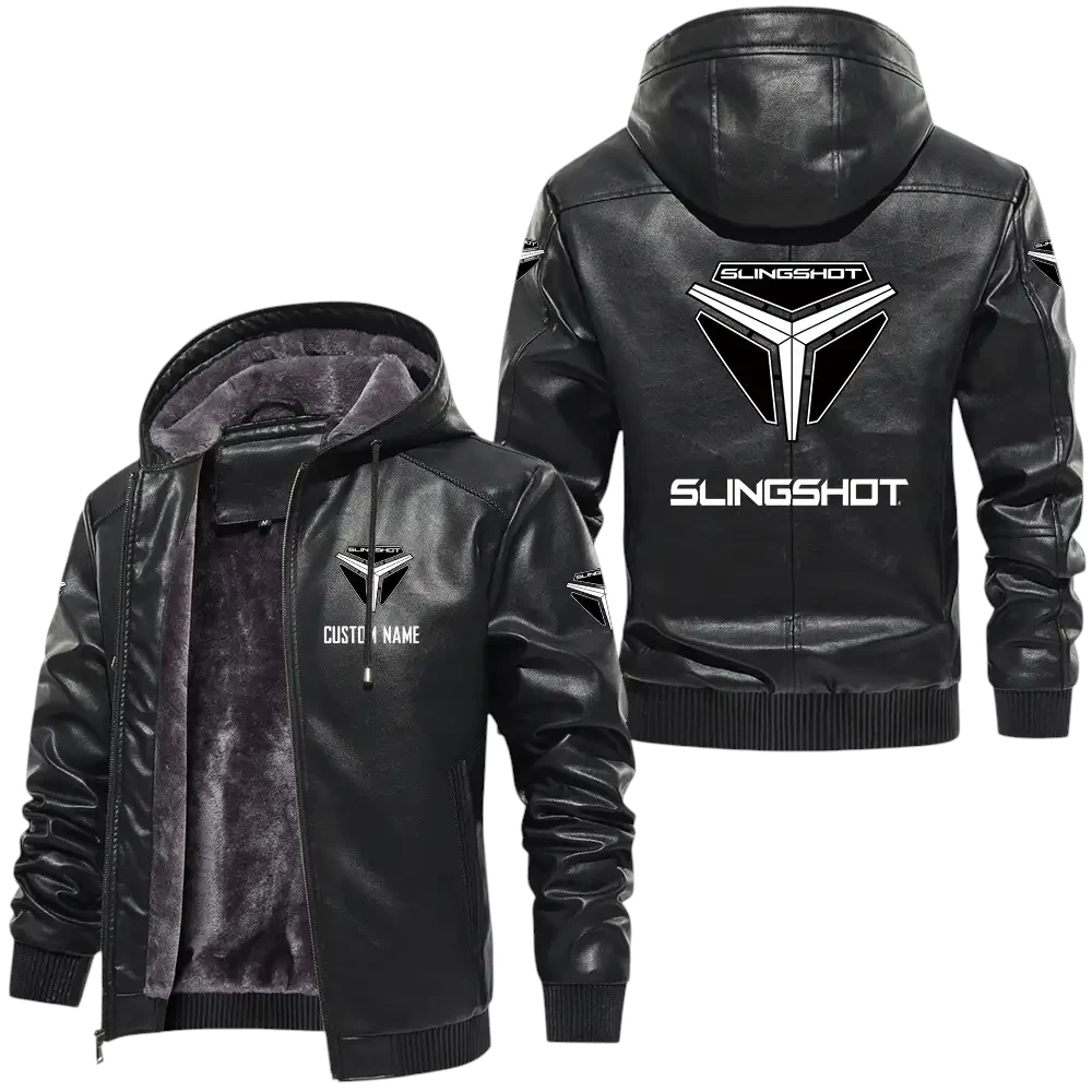 Slingshort PU Leather Hooded Jacket, Mens Durable Windproof Keep Warm Soft Velvet Lined Jacket, Custom Name HG060325Y24LJH1SLI Slingshort PU Leather Hooded Jacket, Mens Durable Windproof Keep Warm Soft Velvet Lined Jacket, Custom Name HG060325Y24LJH1SLI