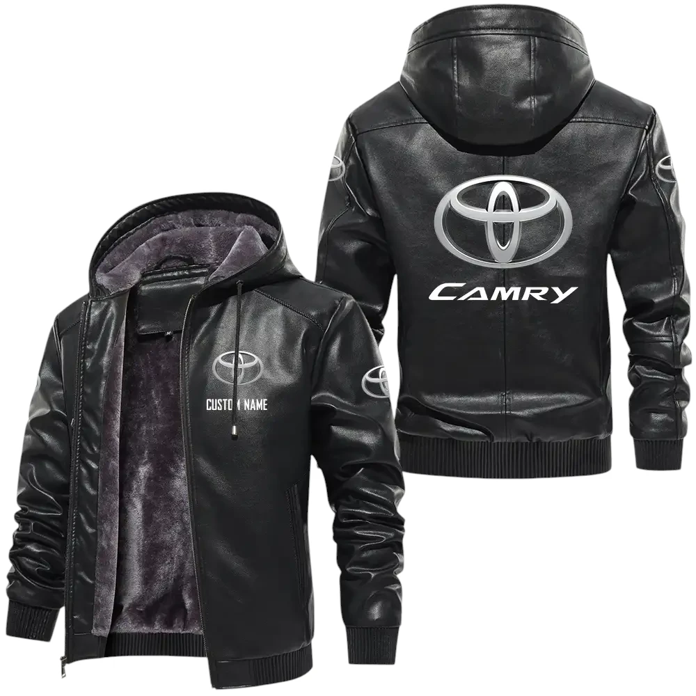 Toyota Camry PU Leather Hooded Jacket, Mens Durable Windproof Keep Warm Soft Velvet Lined Jacket, Custom Name HG060325Y24LJH1TOC Toyota Camry PU Leather Hooded Jacket, Mens Durable Windproof Keep Warm Soft Velvet Lined Jacket, Custom Name HG060325Y24LJH1TOC