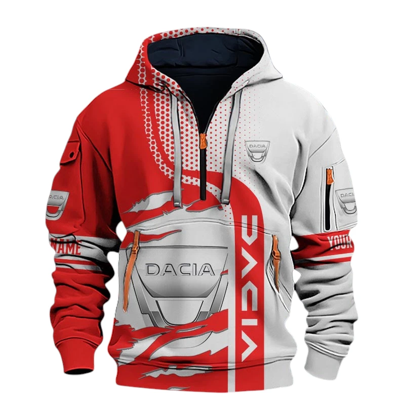 Dacia Half Zip Hoodie All Over Prints, Multi-Pockets Custom Name TN130525Y26QZ3CT1CIA Dacia Half Zip Hoodie All Over Prints, Multi-Pockets Custom Name TN130525Y26QZ3CT1CIA