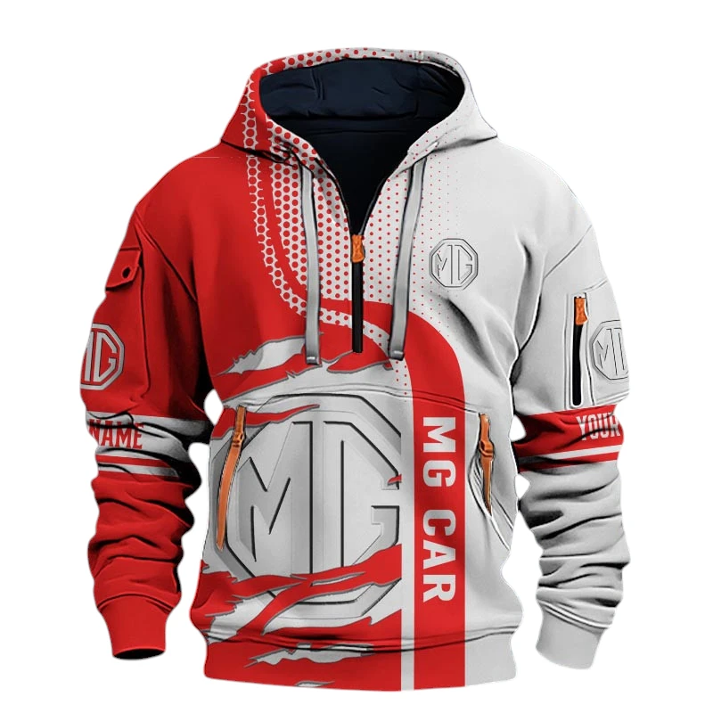 MG Cars Half Zip Hoodie All Over Prints, Multi-Pockets Custom TN130525Y26QZ3CT1MGC MG Cars Half Zip Hoodie All Over Prints, Multi-Pockets Custom TN130525Y26QZ3CT1MGC