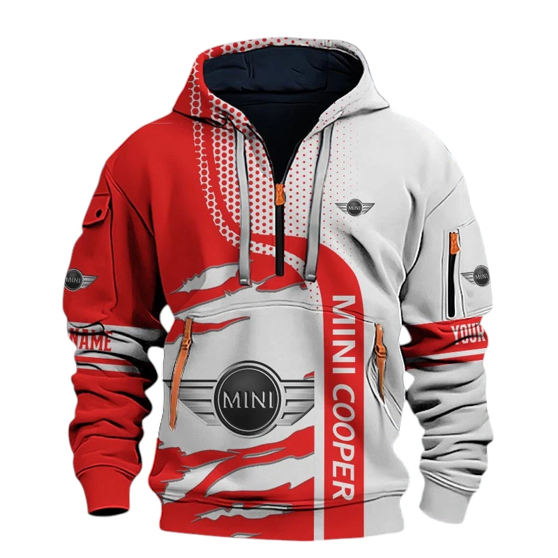Mini Cooper Half Zip Hoodie All Over Prints, Multi-Pockets Custom TN130525Y26QZ3CT1MIN Mini Cooper Half Zip Hoodie All Over Prints, Multi-Pockets Custom TN130525Y26QZ3CT1MIN