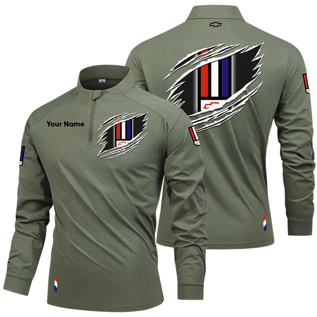 Chevrolet Camaro Long Sleeve Shirt, Stand Collar Quarter Zip-up Custom Name HIDI080525Y49LMT05CHC Chevrolet Camaro Long Sleeve Shirt, Stand Collar Quarter Zip-up Custom Name HIDI080525Y49LMT05CHC