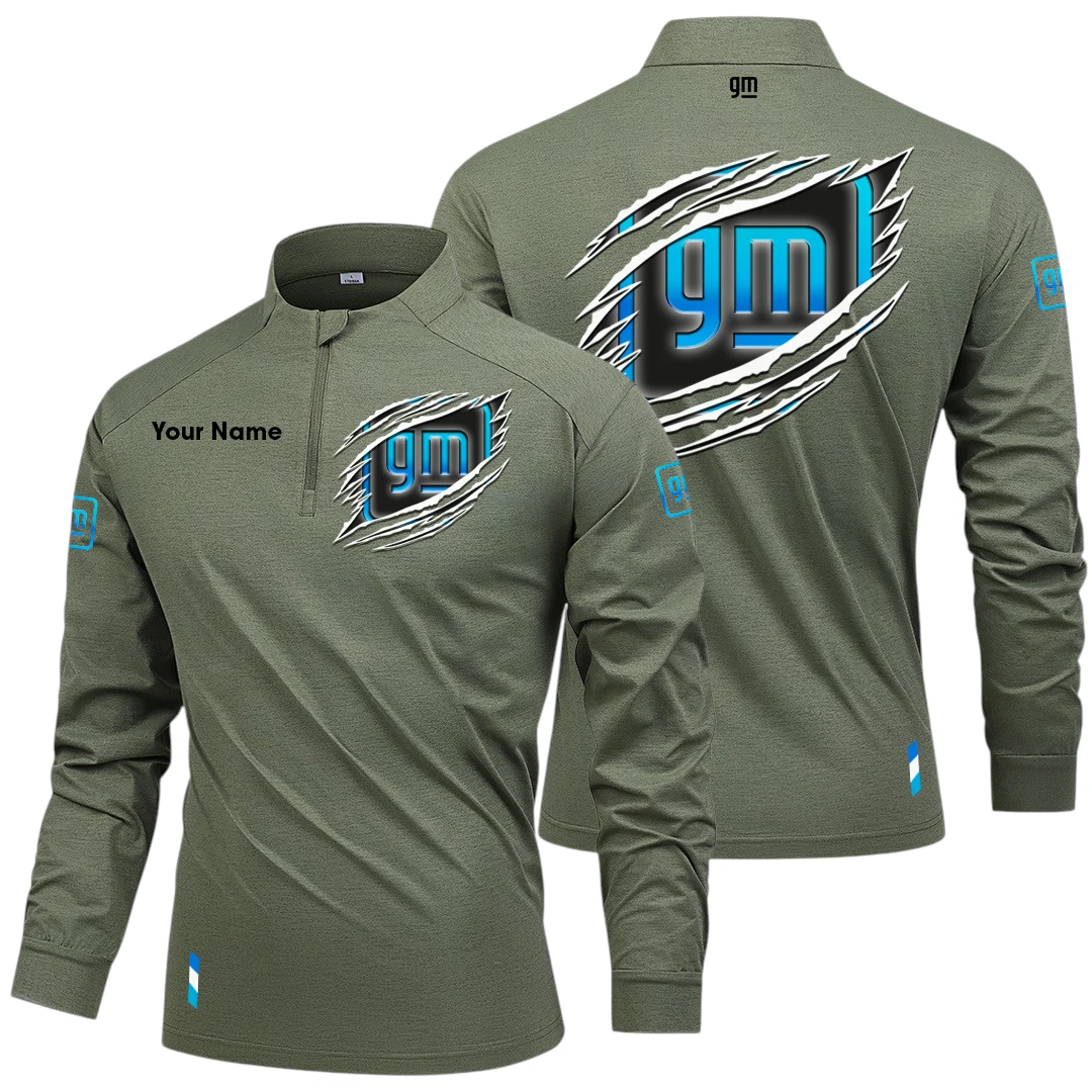General Motors Long Sleeve Shirt, Stand Collar Quarter Zip-up Custom Name HIDI120525Y49LMT05GEM General Motors Long Sleeve Shirt, Stand Collar Quarter Zip-up Custom Name HIDI120525Y49LMT05GEM