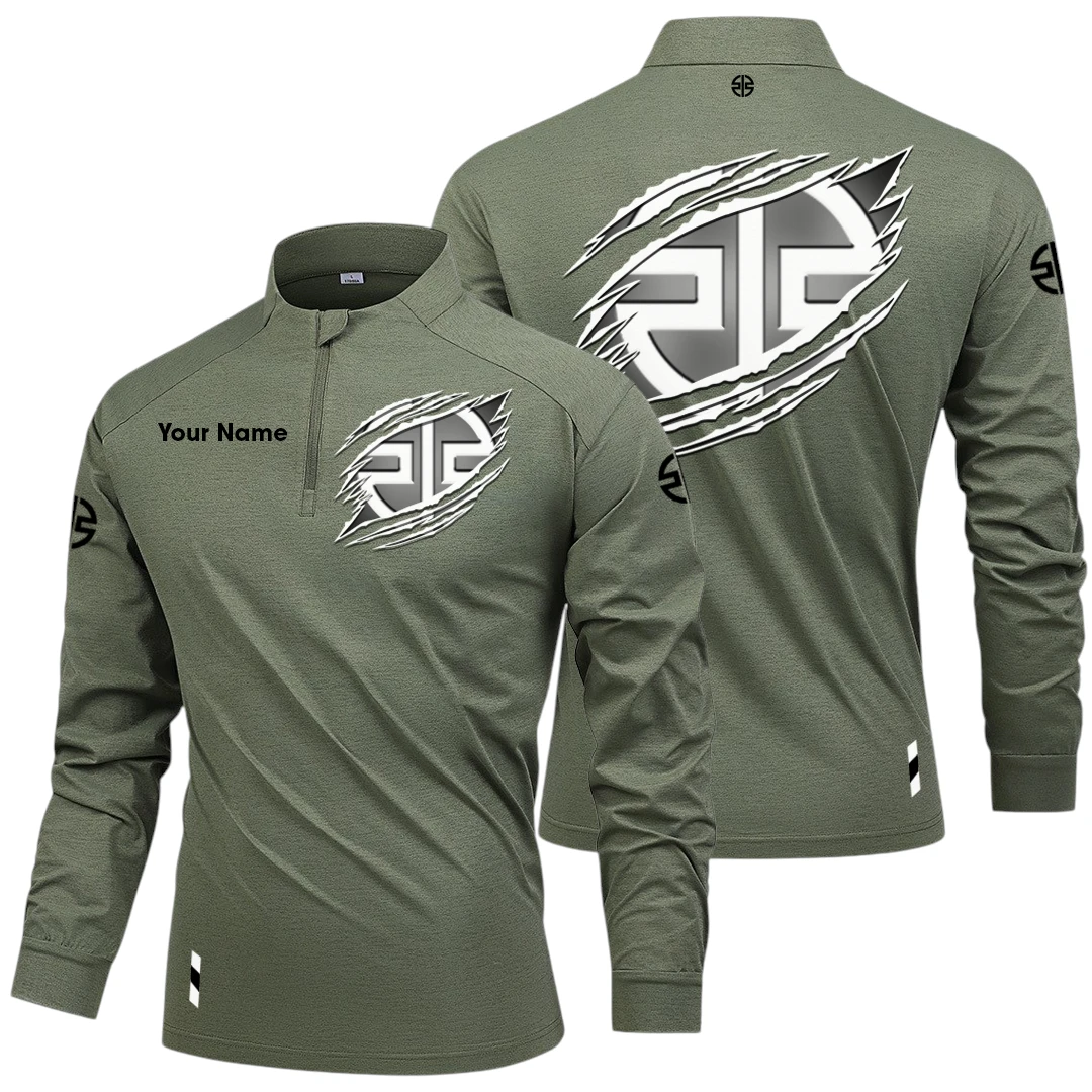 Kawasaki Motors Long Sleeve Shirt, Stand Collar Quarter Zip-up Custom Name HIDI130525Y49LMT05KAM Kawasaki Motors Long Sleeve Shirt, Stand Collar Quarter Zip-up Custom Name HIDI130525Y49LMT05KAM