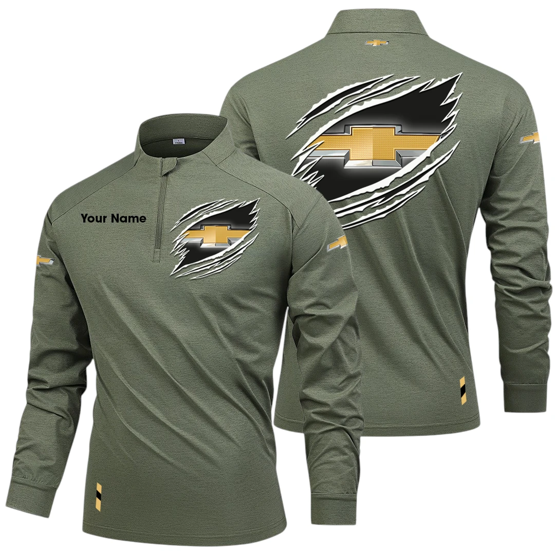 Chevrolet Motorsports Long Sleeve Shirt, Stand Collar Quarter Zip-up Custom Name HIDI150525Y49LMT05CHR Chevrolet Motorsports Long Sleeve Shirt, Stand Collar Quarter Zip-up Custom Name HIDI150525Y49LMT05CHR