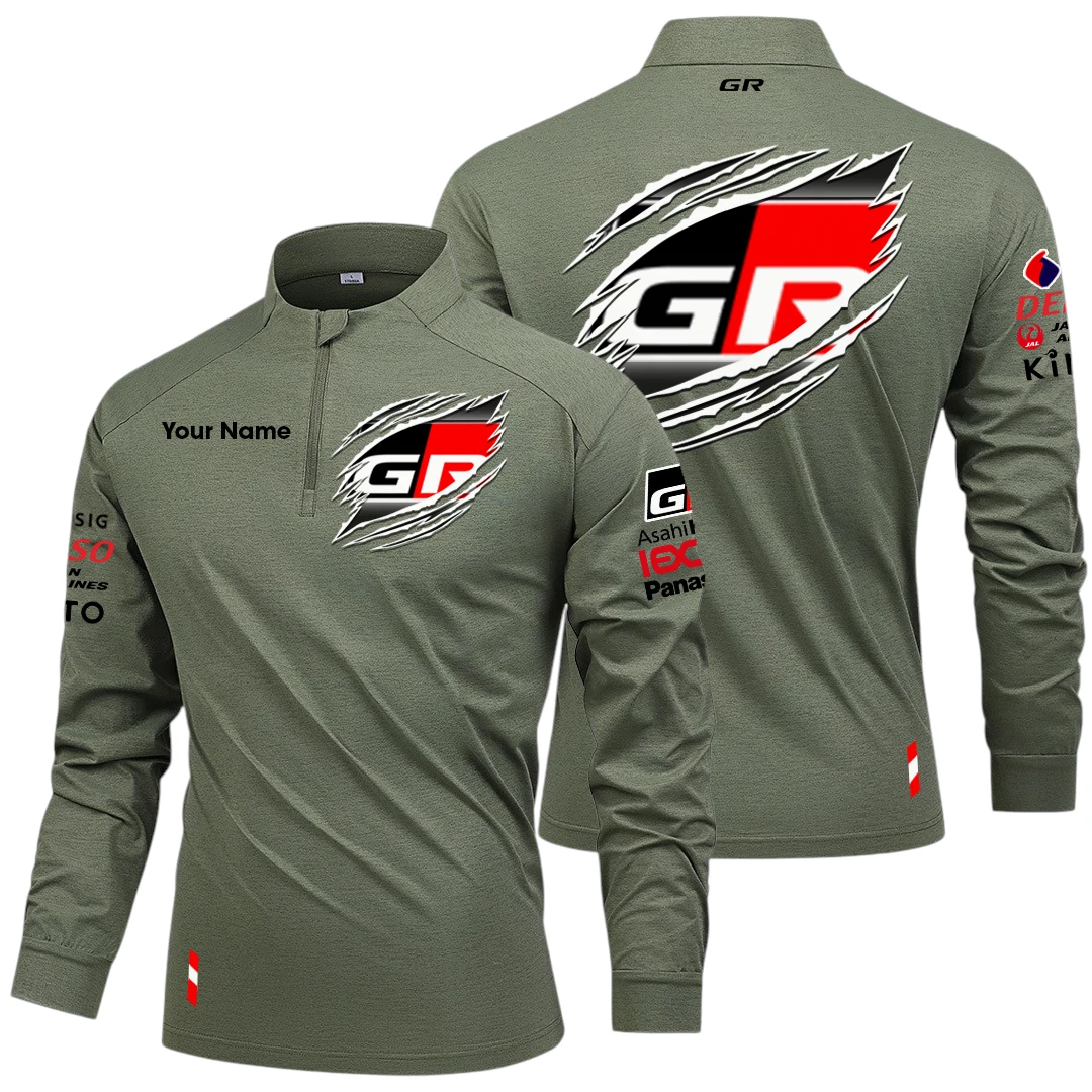 Toyota Gazoo Racing Long Sleeve Shirt, Stand Collar Quarter Zip-up Custom Name HIDI150525Y49LMT05TGR2 Toyota Gazoo Racing Long Sleeve Shirt, Stand Collar Quarter Zip-up Custom Name HIDI150525Y49LMT05TGR2