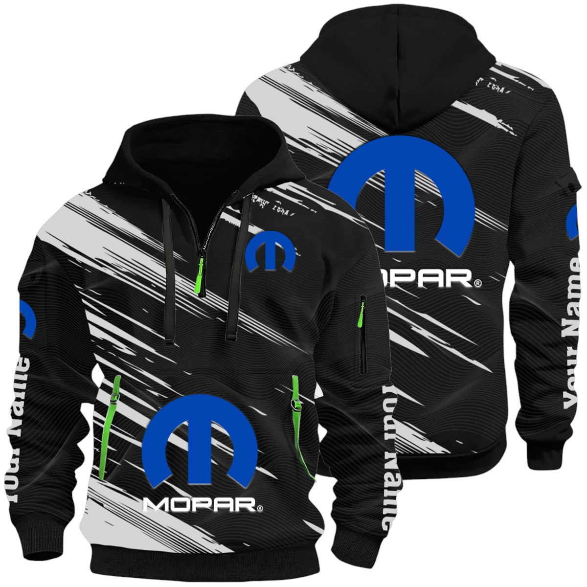 Mopar Half Zip Hoodie All Over Prints, Multi-Pockets Custom Name HIHI130625Y26QZ3HMOP Mopar Half Zip Hoodie All Over Prints, Multi-Pockets Custom Name HIHI130625Y26QZ3HMOP