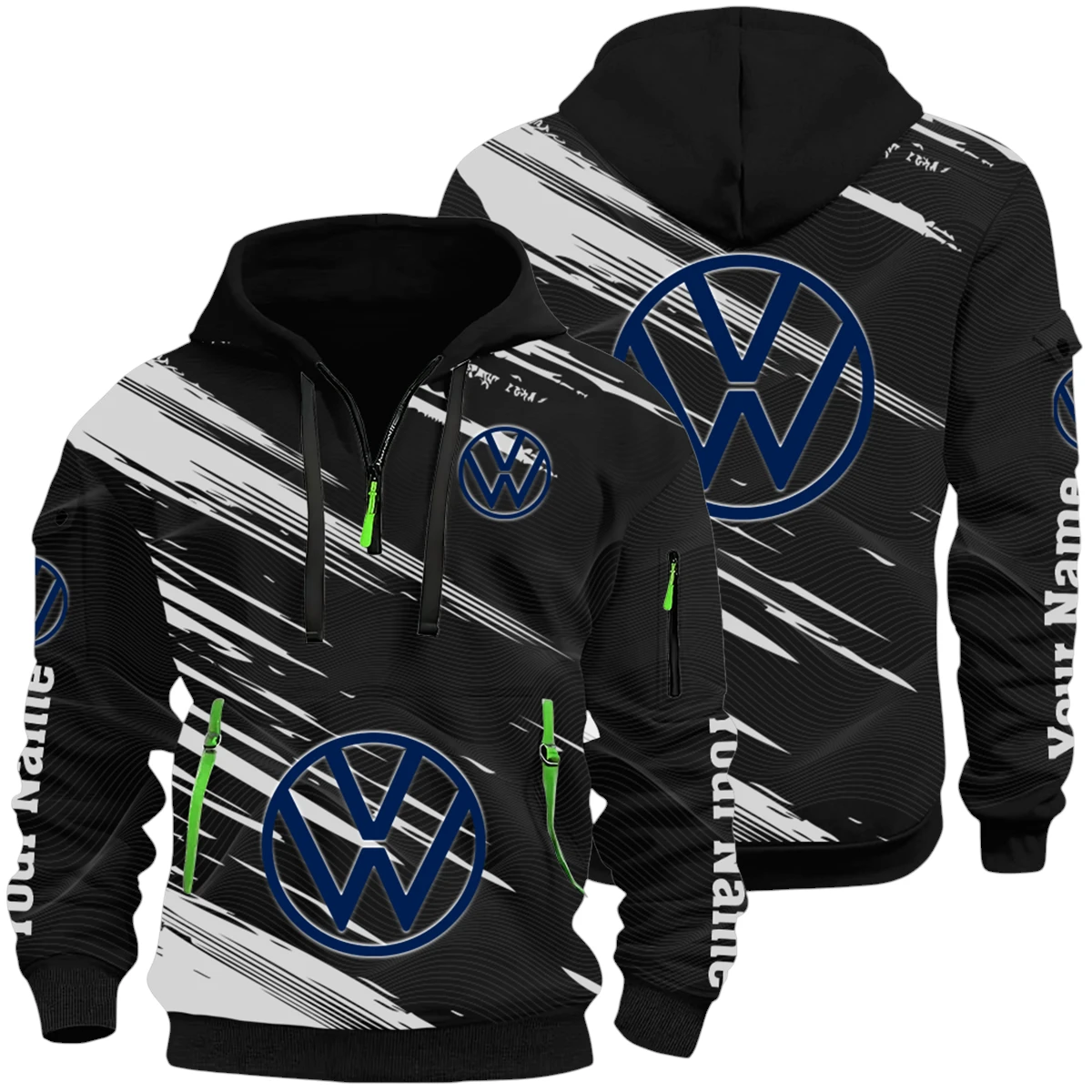 Volvo Half Zip Hoodie All Over Prints, Multi-Pockets Custom Name HIHI140625Y26QZ3HVOL Volvo Half Zip Hoodie All Over Prints, Multi-Pockets Custom Name HIHI140625Y26QZ3HVOL