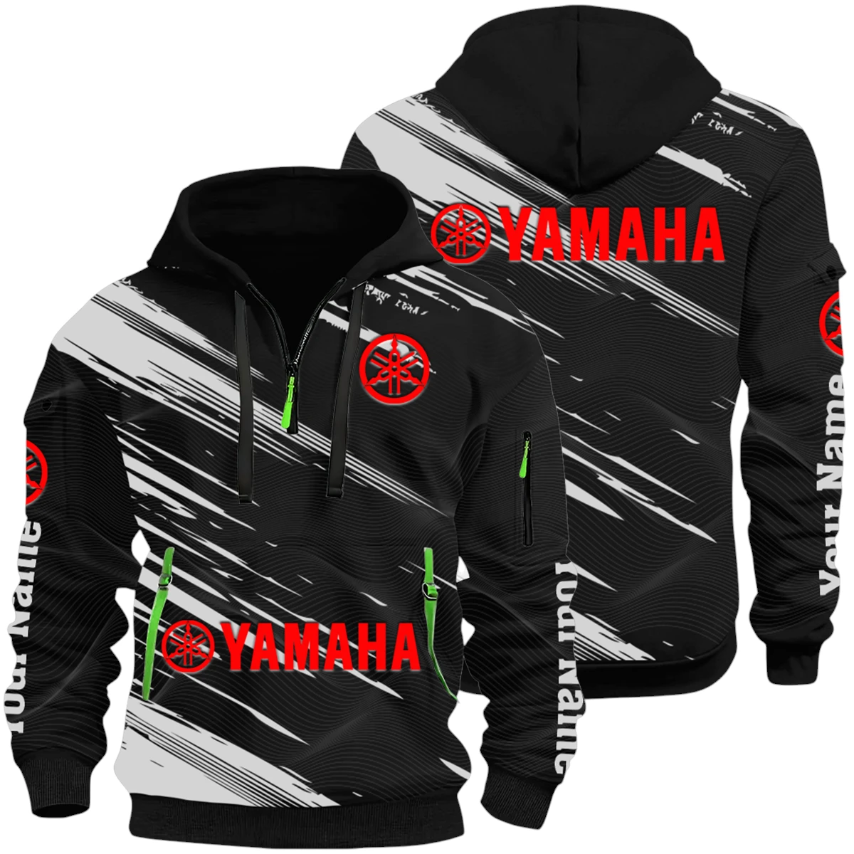 Yamaha Half Zip Hoodie All Over Prints, Multi-Pockets Custom Name HIHI140625Y26QZ3HYMH Yamaha Half Zip Hoodie All Over Prints, Multi-Pockets Custom Name HIHI140625Y26QZ3HYMH