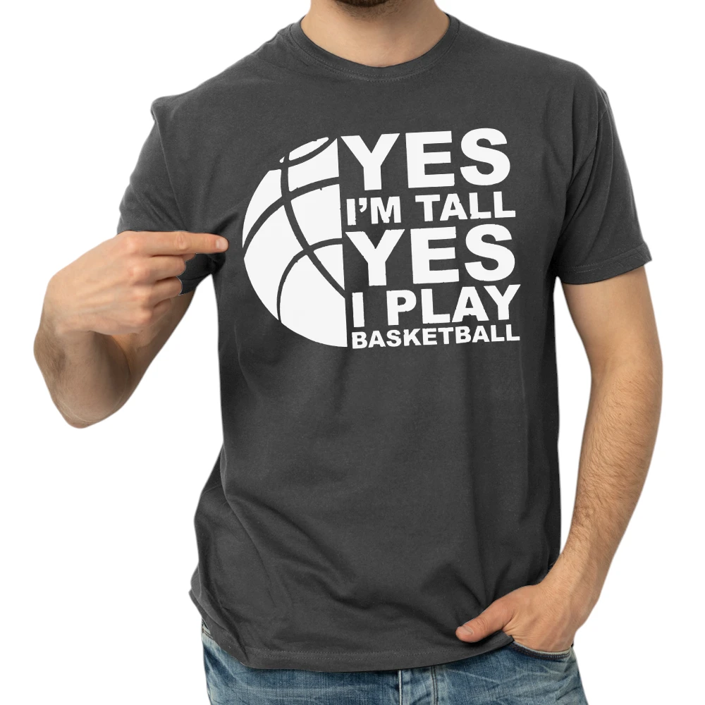 Yes I'm Tall Yes I Play Basketball - Dark Grey Yes I'm Tall Yes I Play Basketball - Dark Grey