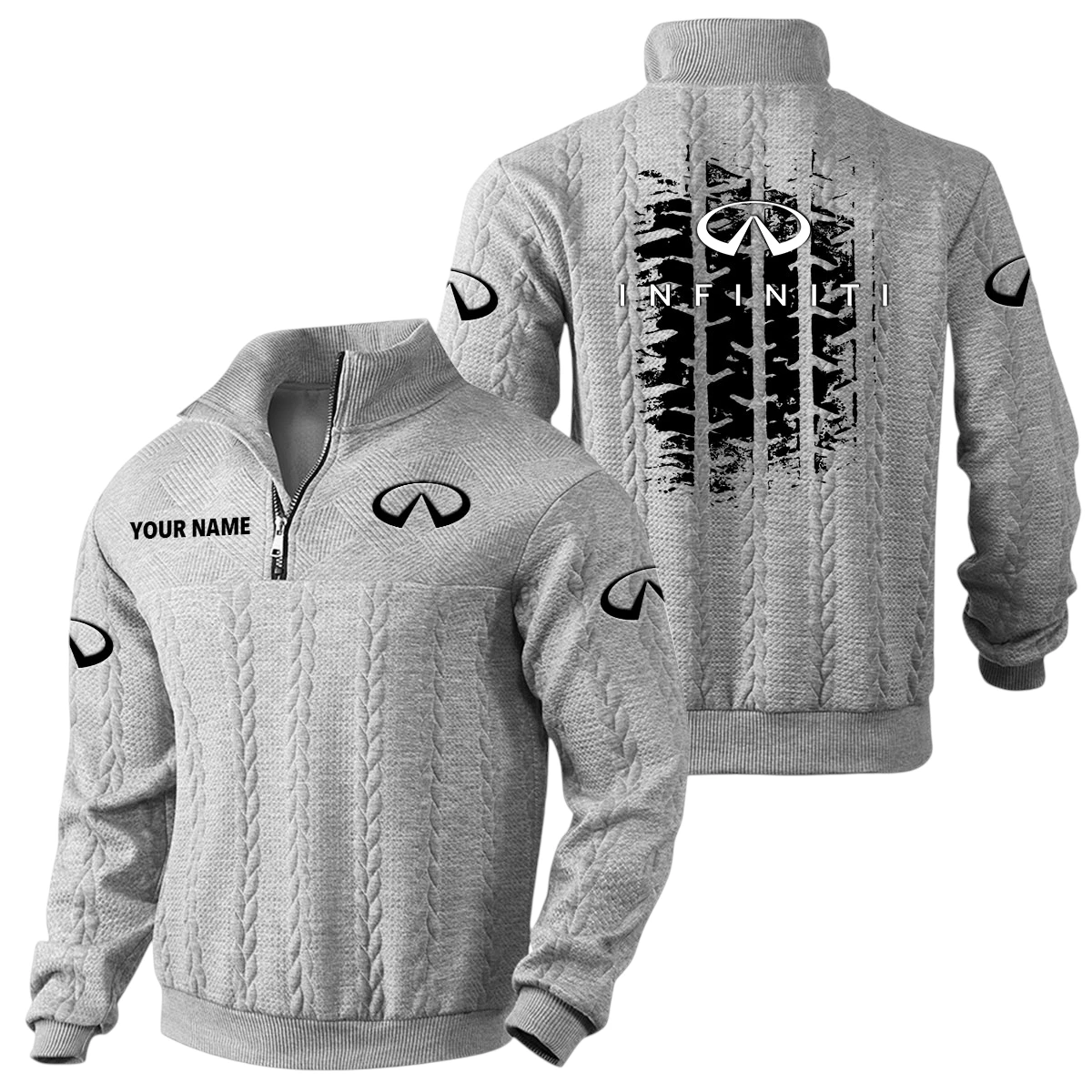 Infiniti Quarter Zip Sweatshirt Stand Collar Gift For Fan Custom Name Infiniti Quarter Zip Sweatshirt Stand Collar Gift For Fan Custom Name