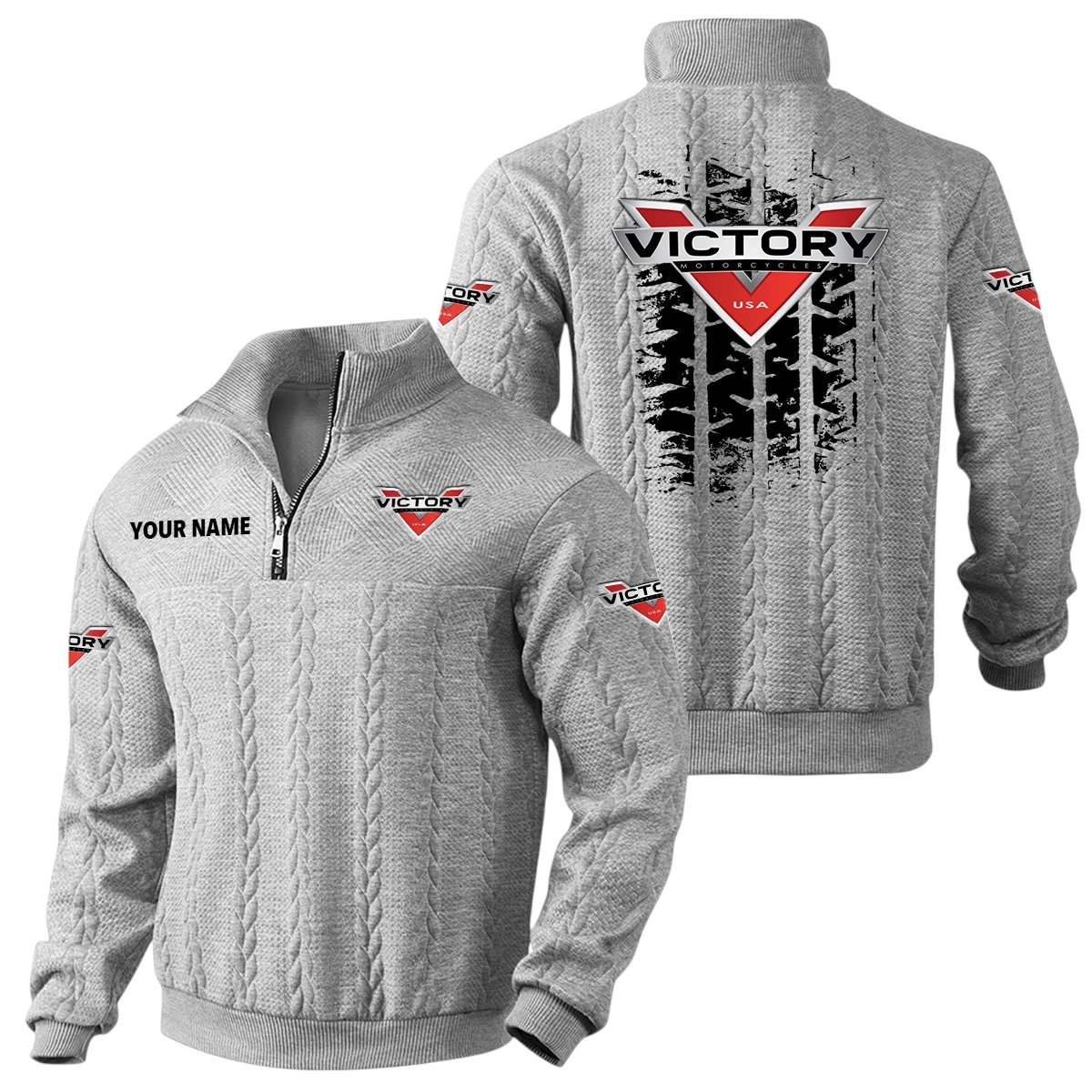 Victory Motorcycles Quarter Zip Sweatshirt Stand Collar Gift For Fan Custom Name Victory Motorcycles Quarter Zip Sweatshirt Stand Collar Gift For Fan Custom Name