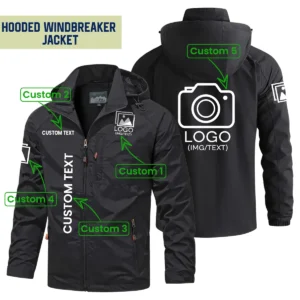 Hydro Enterprises Hooded Windbreaker Jacket Detachable Custom Name and Logo