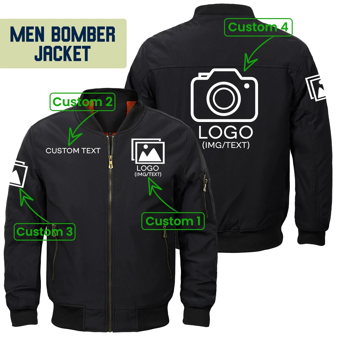 Hydro Enterprises Bomber Jacket Multi Pocket Custom Name and Logo Hydro Enterprises Bomber Jacket Multi Pocket Custom Name and Logo