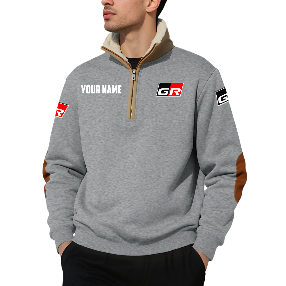 Toyota Gazoo Racing Quarter Zip Sweatshirt Fleece-Lined Collar Custom Name Toyota Gazoo Racing Quarter Zip Sweatshirt Fleece-Lined Collar Custom Name