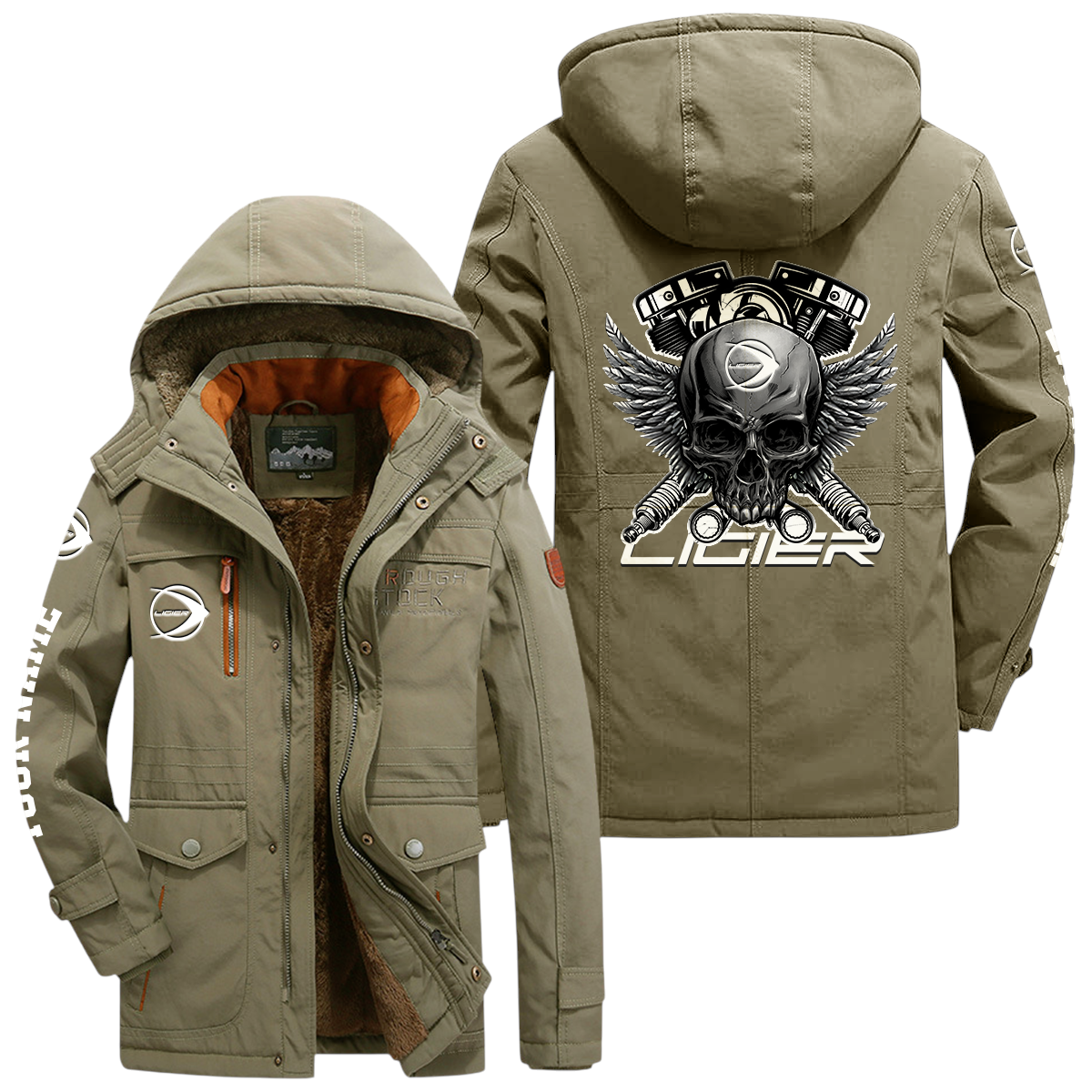 Ligier Automotive Racing Windproof Jacket Heavy Duty Fleece Lined Hooded Coat Custom Your Name Ligier Automotive Racing Windproof Jacket Heavy Duty Fleece Lined Hooded Coat Custom Your Name