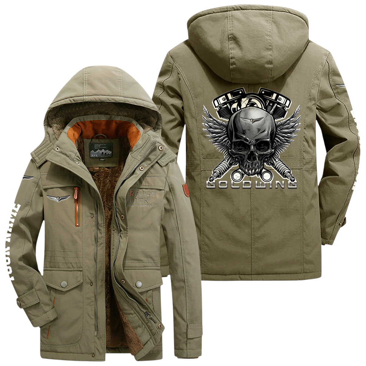 Honda Gold Wing Windproof Jacket Heavy Duty Fleece Lined Hooded Coat Custom Your Name Honda Gold Wing Windproof Jacket Heavy Duty Fleece Lined Hooded Coat Custom Your Name